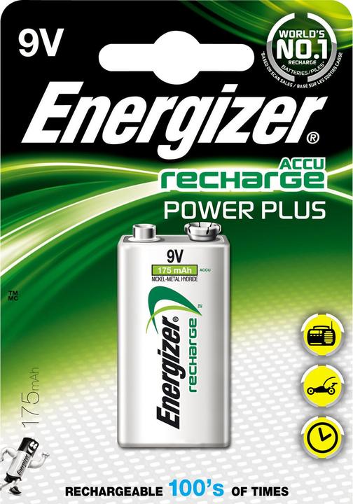 Produktbild Energizer Recharge Power Plus (1 Stk., 9V Block, 175 mAh)