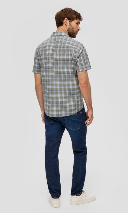 Immagine prodotto s.Oliver Hemd Regular: Gemustertes Kurzarmhemd mit Brusttasche (M)