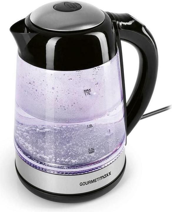Actual product image Gourmetmaxx Wasserkocher 1.7 l, Schwarz/Transparent, Detailfarbe (1.70 l)