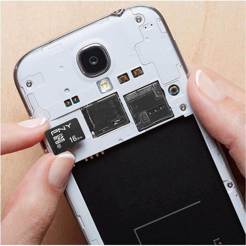 Thumbnail - PNY Performance Plus inkl. Adapter (16 GB, microSDHC, U1, UHS-I), Speicherkarte, Schwarz