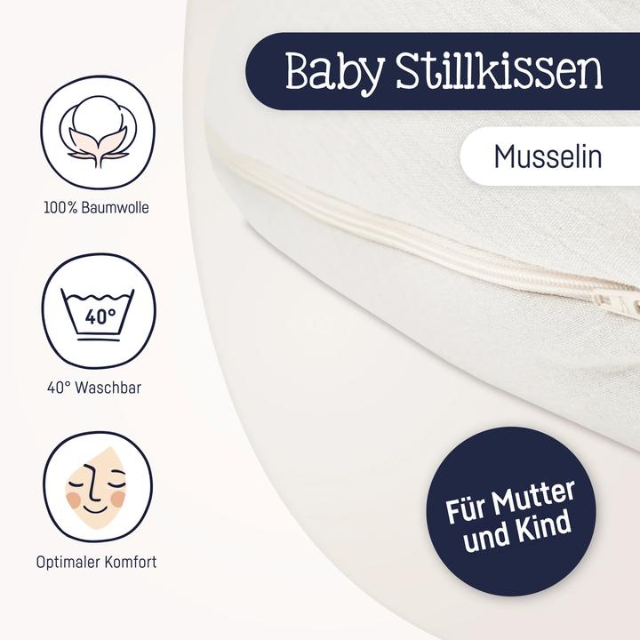 Actual product image Julius Zöllner Nursing Pillow Muslin 190 cm (190 cm)