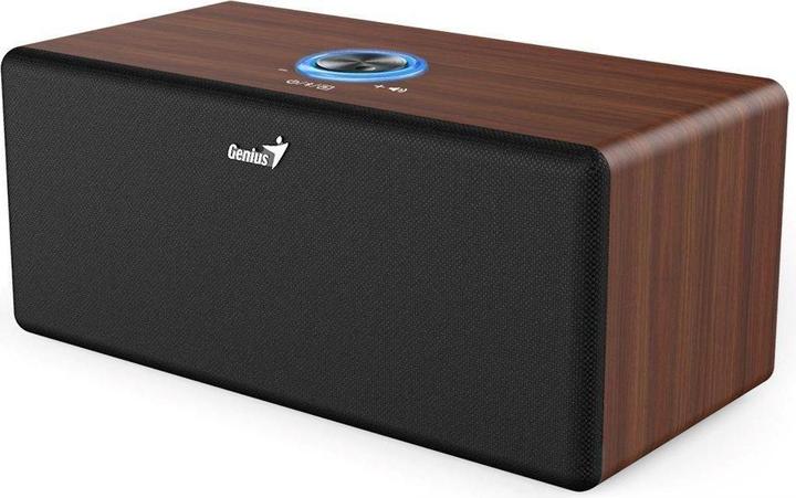 Actual product image Genius SP-HF505BT Bluetooth-Lautsprecher dunkelbraunes Holz