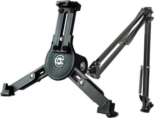 K&M 19790 Tablet-Stativhalter mit Tisch-Mikrofonarm