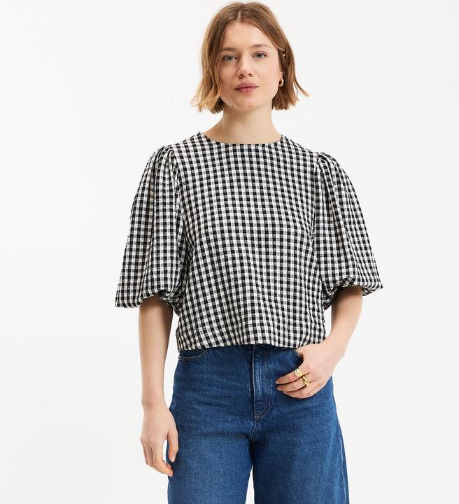 Immagine prodotto La Redoute Collections Bluse mit Rundhalsausschnitt (L)