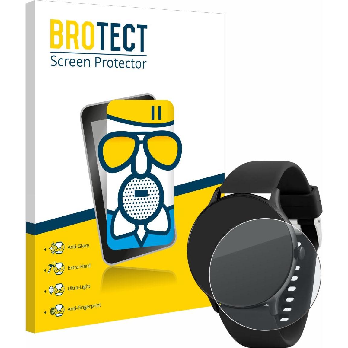 BROTECT Schutzglas Schutzfolie Displayschutz Display Schutz Glas Folie matt, Smartwatch Schutzfolie, Grau