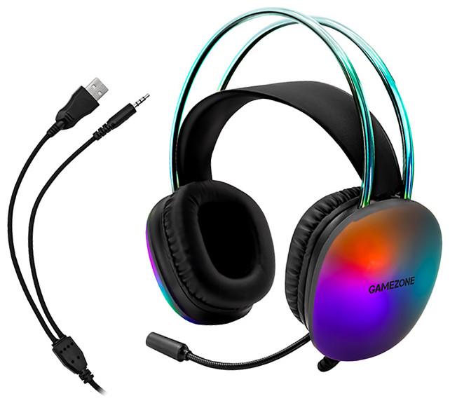 Tracer Gaming Ακουστικά GZ X2 με RGB LED φωτισμό και στην στεφάνη,Εύκαμπτο μικρόφωνο,USB,Ρυθμιστή έν (Cable)