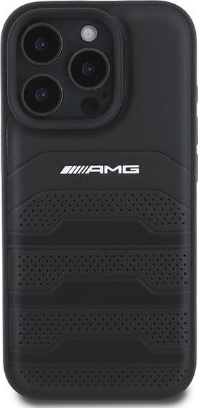 Immagine prodotto Mercedes AMG AMHCP16LGSEBK Custodia rigida per iPhone 16 Pro 6,3" in pelle con linee in rilievo Logo nero (Apple iPhone 16 Pro)