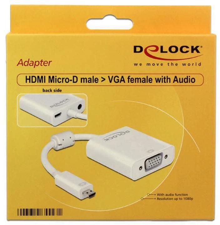 Actual product image Delock Monitor Converter Micro-D HDMI to VGA+Audio (Micro USB, VGA, Audio, 17 cm)
