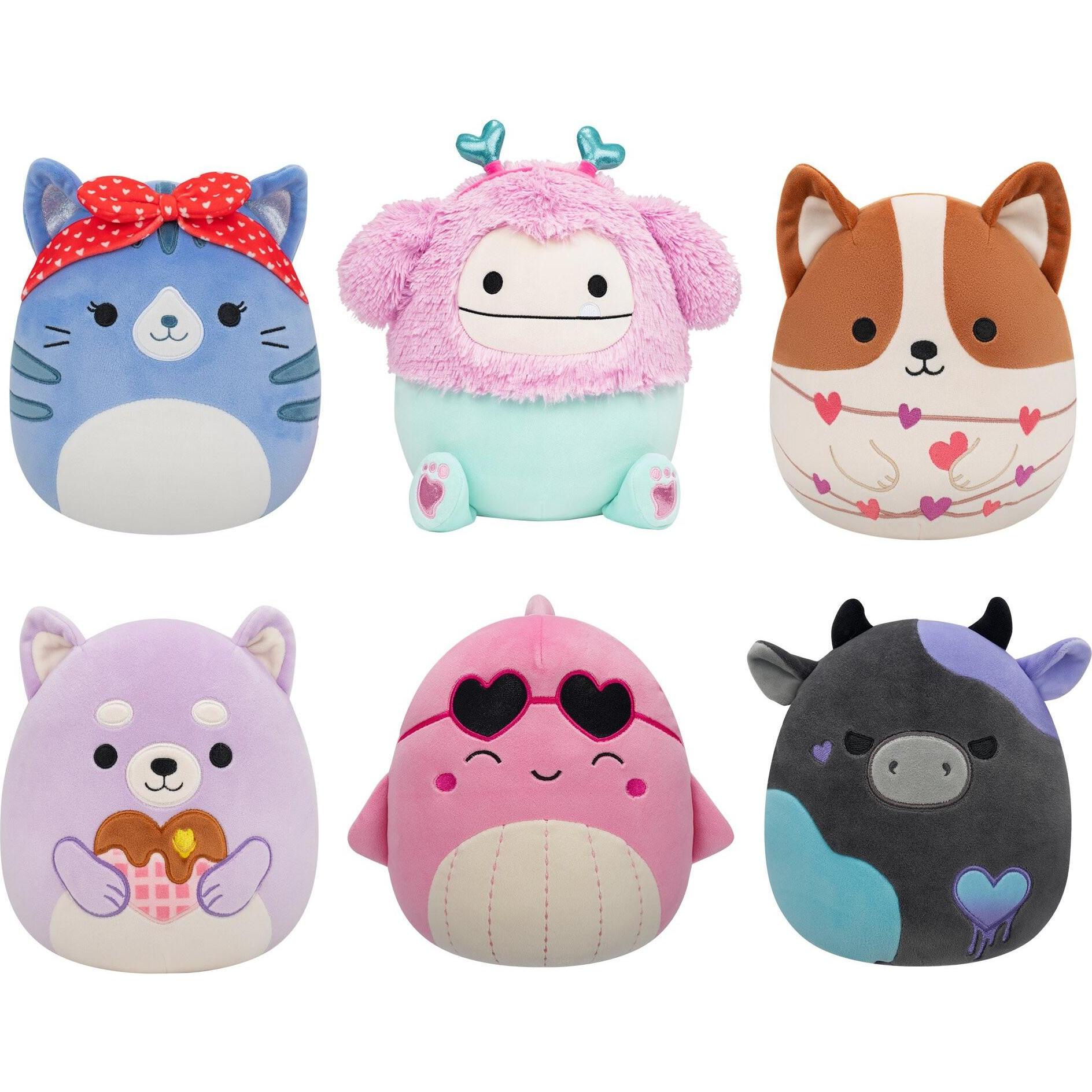 Squishmallows Original 7.5-Inch Smithereens the Charcoal Cow - Valentine's Plush (19 cm)