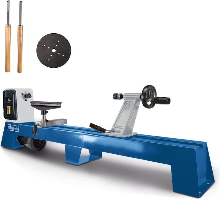 Productafbeelding Scheppach Houtdraaimachine 1000 mm, 4 snelheden incl. voorplaat & 2 houtdraaibeitels