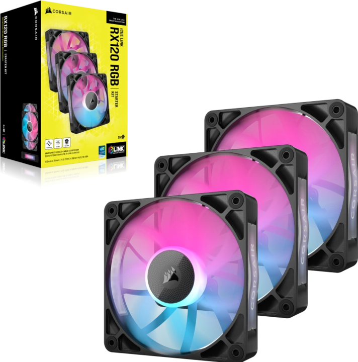 Actual product image Corsair iCUE LINK RX120 RGB (120 mm, 3 x)