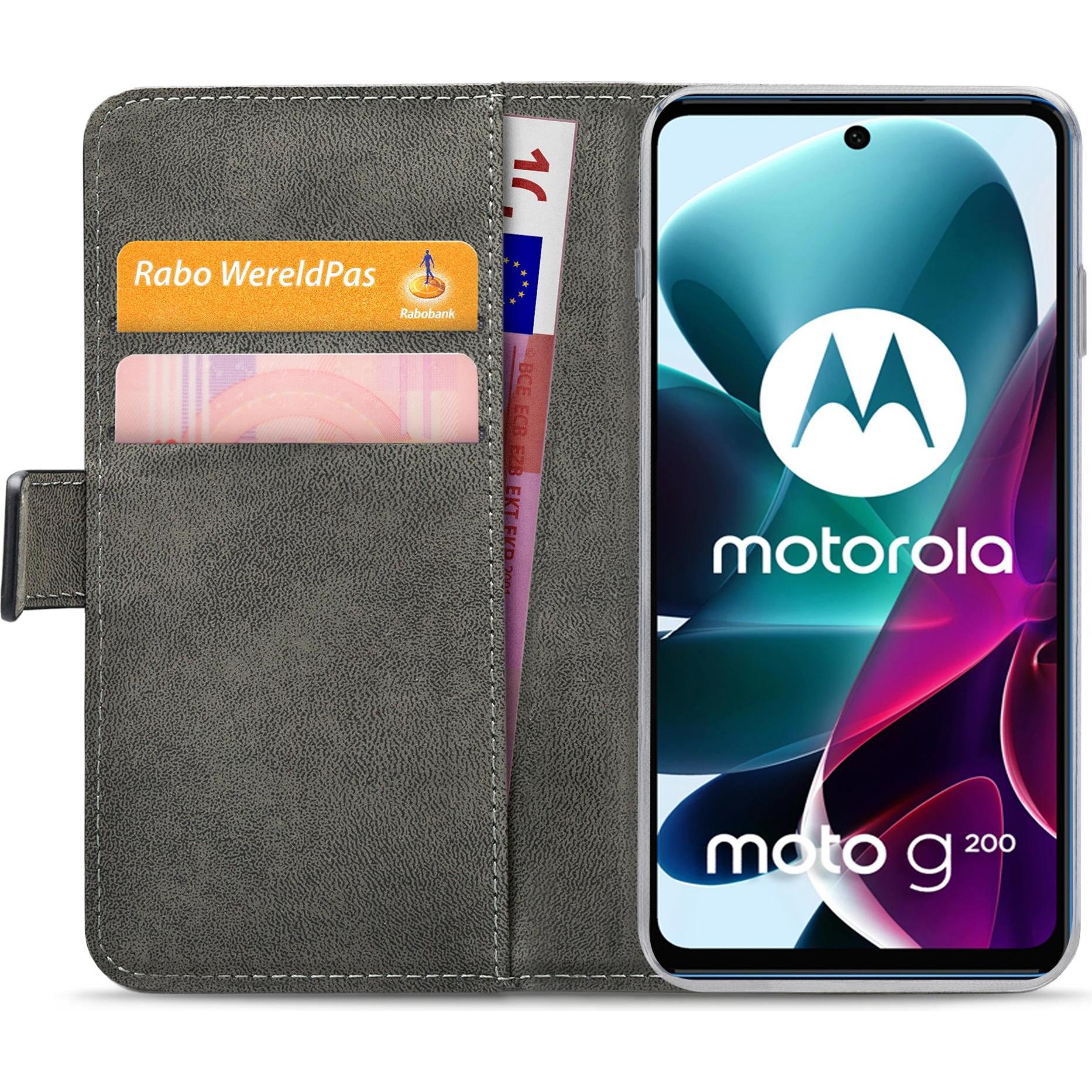 Mobilize Klassische Gelly-Geldbörse (Motorola Moto G200 5G), Smartphone Hülle, Schwarz