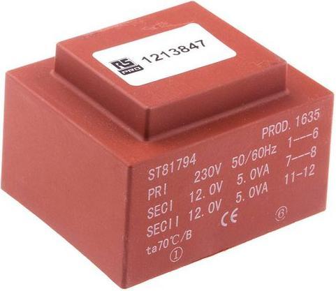 Produktbild RS PRO PCB Transformer 10VA 2x12V
