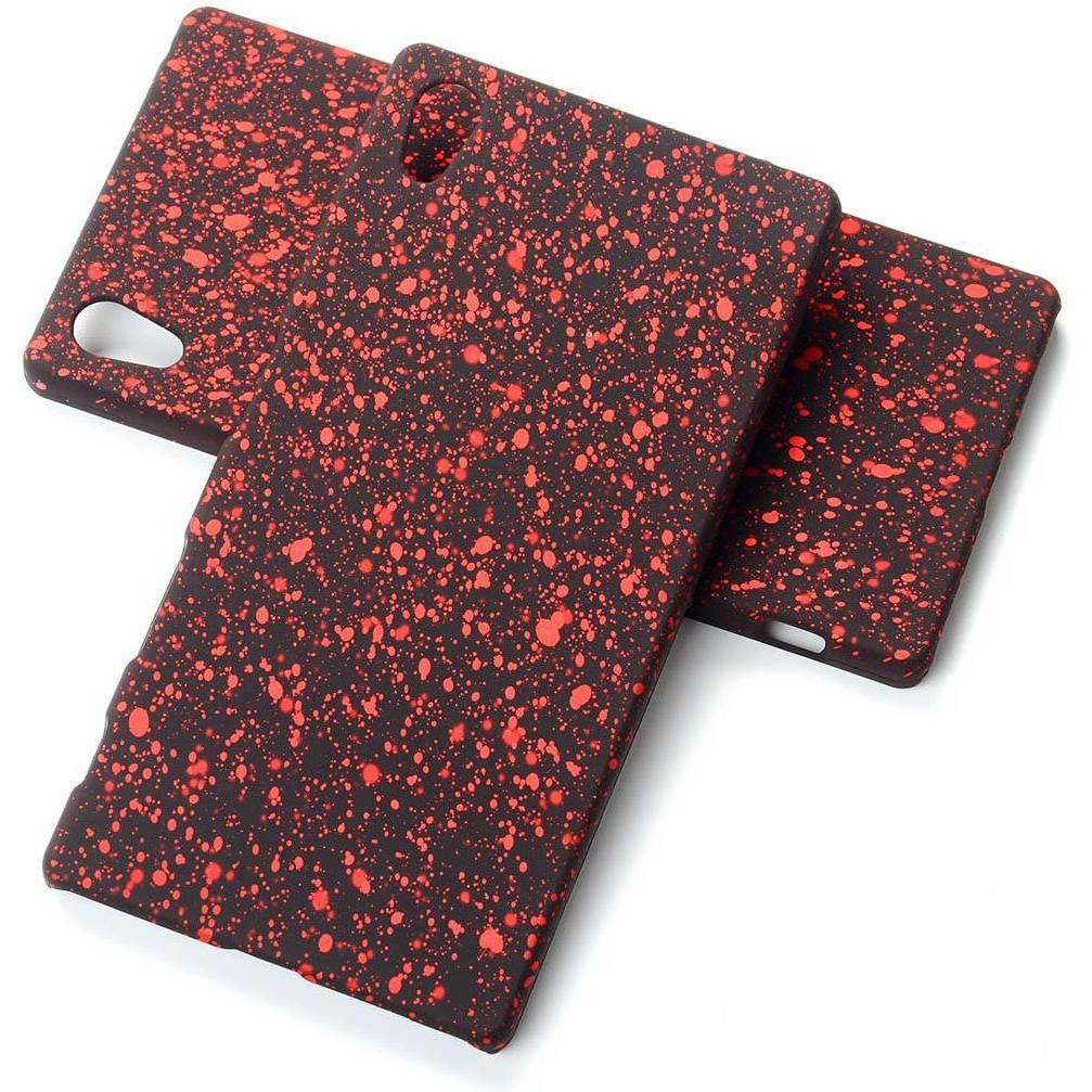 König Design Handy Hülle Schutz Case Bumper Etuis Rahmen für Sony Xperia Z5 3D Sterne Rot Neu (Sony Xperia Z5), Smartpho...