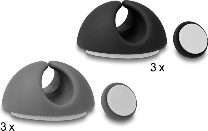 Actual product image Delock Cable holder set 6 pieces