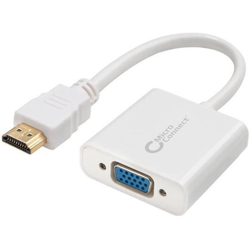 Thumbnail - MicroConnect HDMI zu (VGA, 12 cm), Data + Video Adapter, Weiss