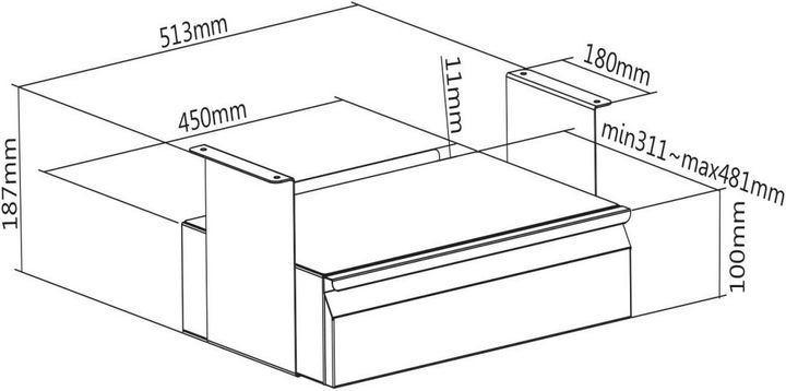 Actual product image Maclean Desk drawer