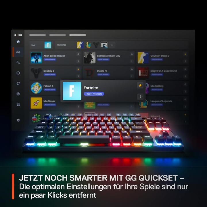 Image du produit SteelSeries | Clavier de jeu | Apex Pro TKL Gen 3 | ND Layout | Bluetooth | Black | 2.4 GHz / Bluetooth/ Wired (Filaire, Sans fil)