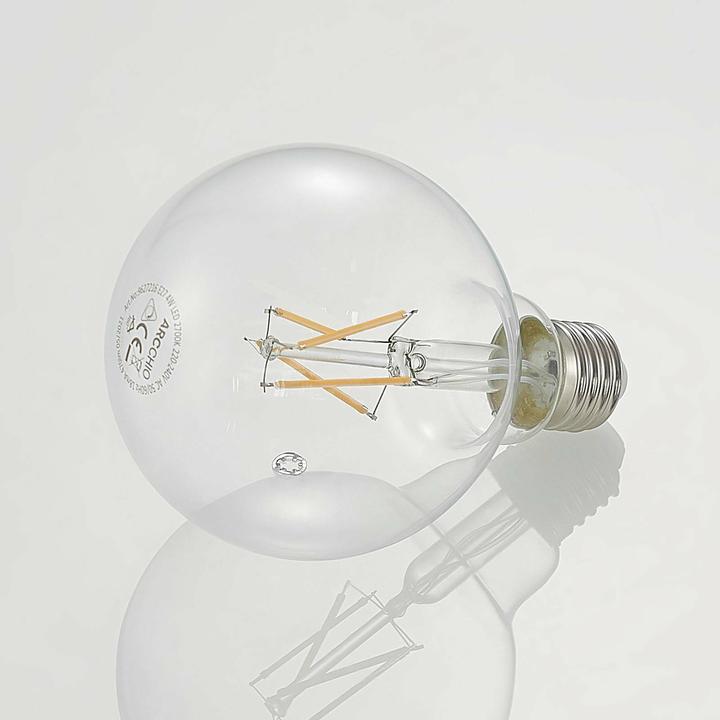 Image du produit Arcchio Ampoule LED E27 4W 2.700K G95 Globe, filament, claire (E27, 4 W, 470 lm, 1 x, E)