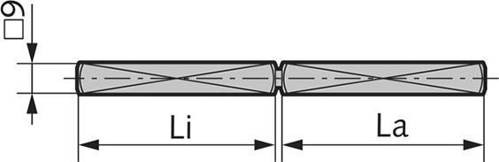 Immagine prodotto Werkstarck Perni di raccordo per guarnizioni di maniglie antipanico (Maniglia della porta, Set di porte)