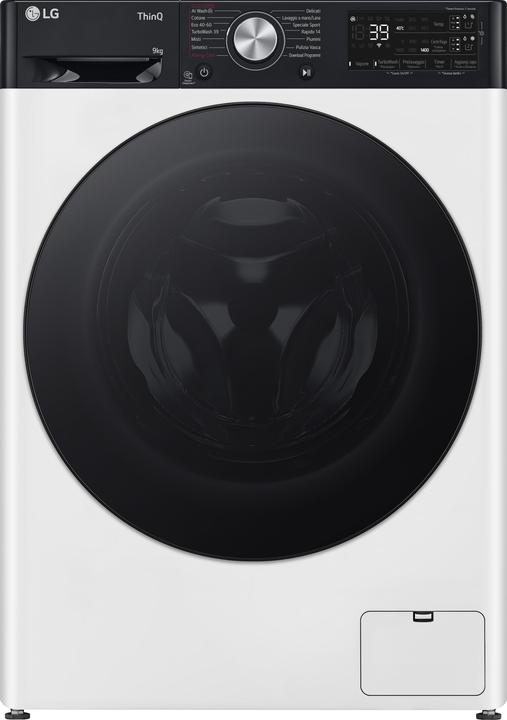 Actual product image LG F4R7509TSWB Washing machine 9kg AI DD, Class A-10%, 1400 rpm, TurboWash, Autodose (9 kg, Left)