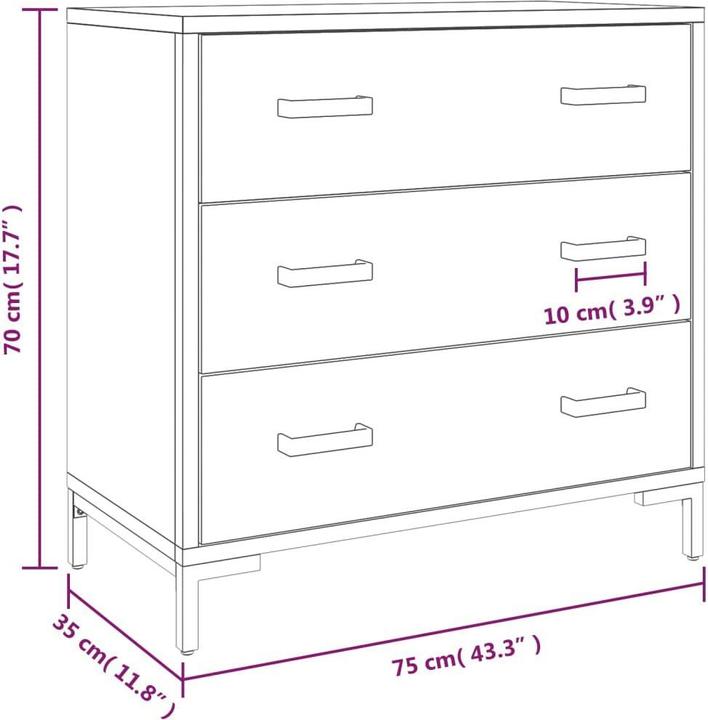Image du produit vidaXL Erasmus (75 x 35 x 70 cm)