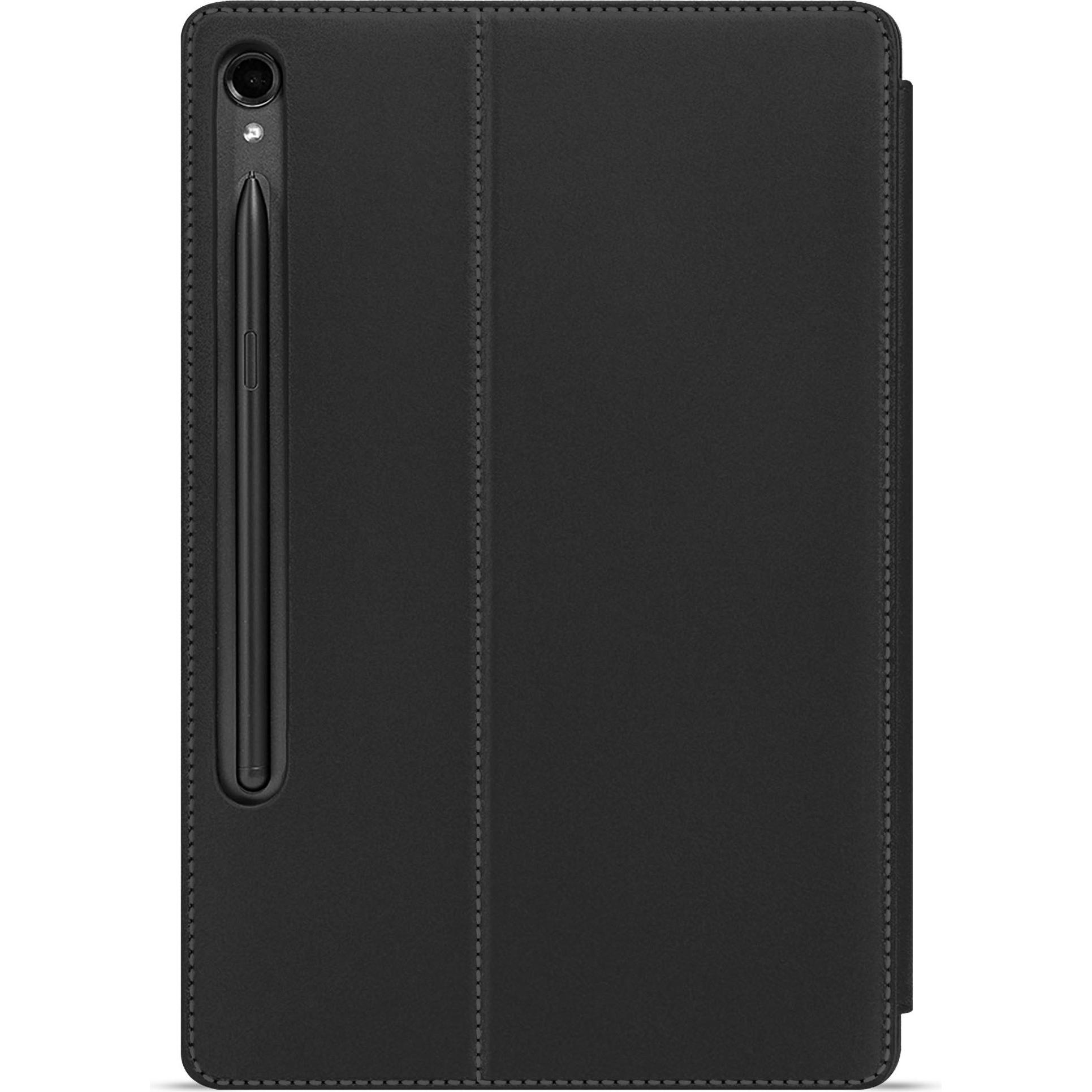 Thumbnail - Noreve Lederschutzhülle horizontal (Galaxy Tab S9), Tablet Hülle, Schwarz