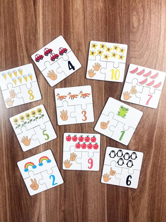 Actual product image Activity Board Wooden puzzle learning numbers, 3 piece puzzle, educational material, homeschool preschool cards (30 pieces)