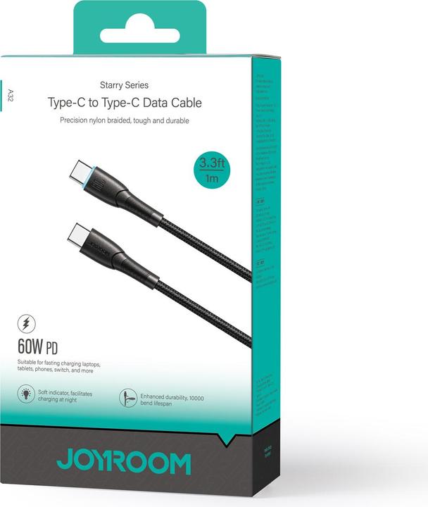Immagine prodotto Joyroom USB C - USB C (1 m, USB 3.2 Gen 1, 60 W)