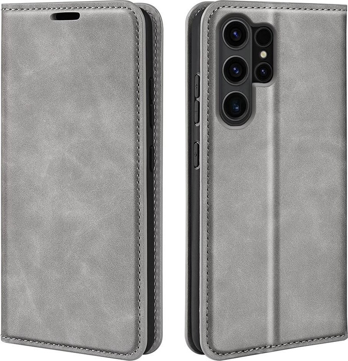 Produktbild Cover-Discount Stand Flip Case Hülle grau (Samsung Galaxy S24 Ultra)