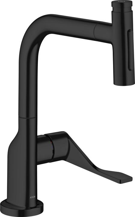 Axor EH kitchen mixer CITTERIO Select 2 jet, with pull-out spray matt black