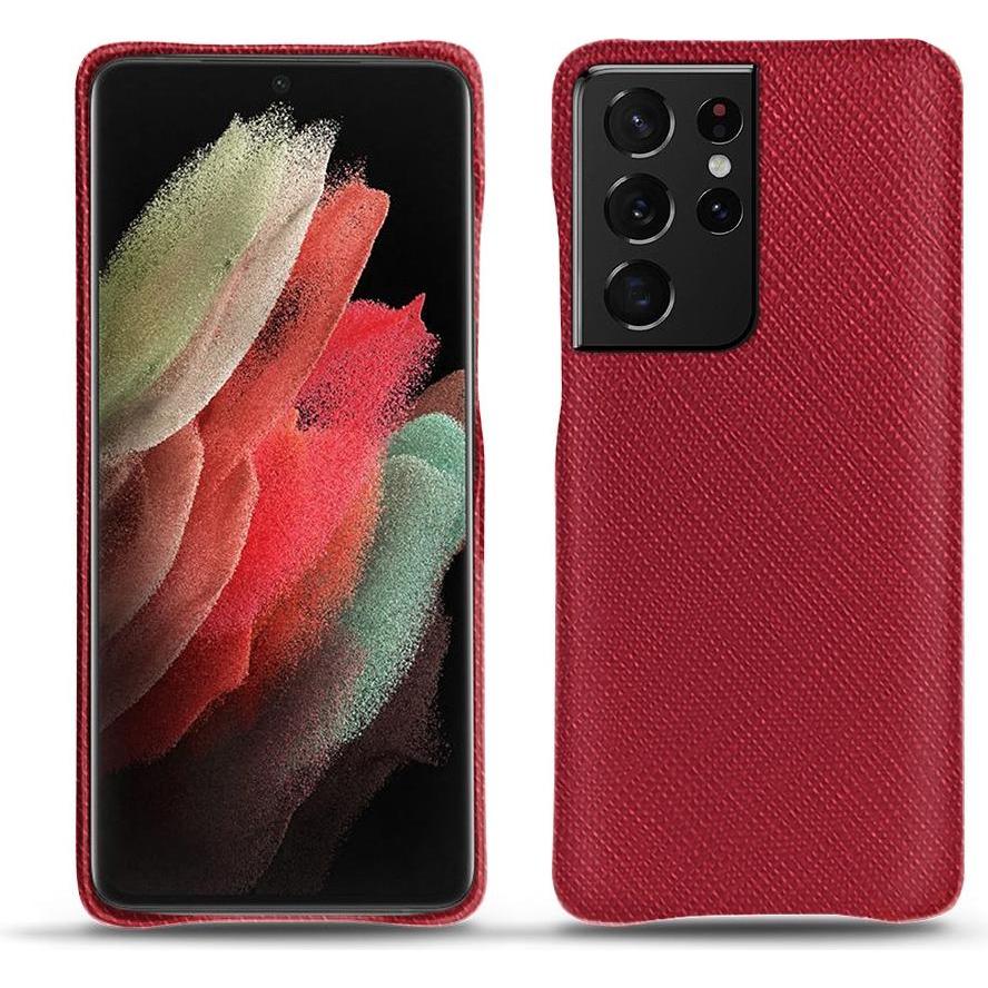 Noreve Lederschutzhülle (Samsung Galaxy S21 Ultra), Smartphone Hülle, Rot