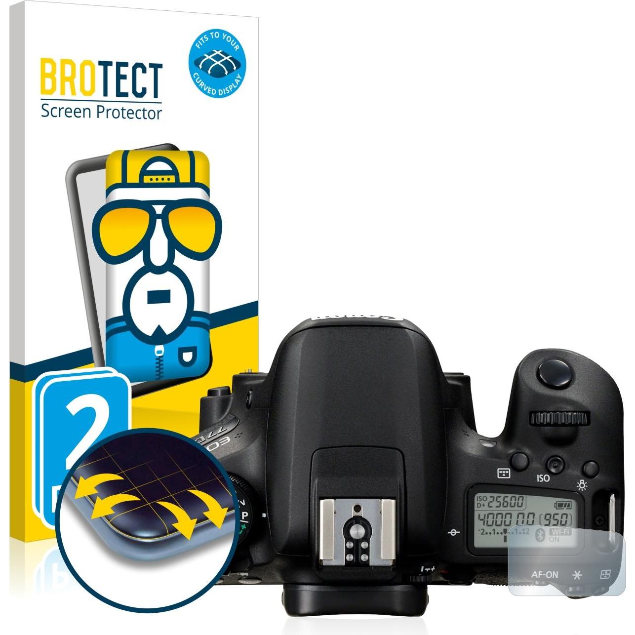 BROTECT Full-Cover Displayschutz (Displayschutz, EOS 77D), Kameraschutz, Transparent