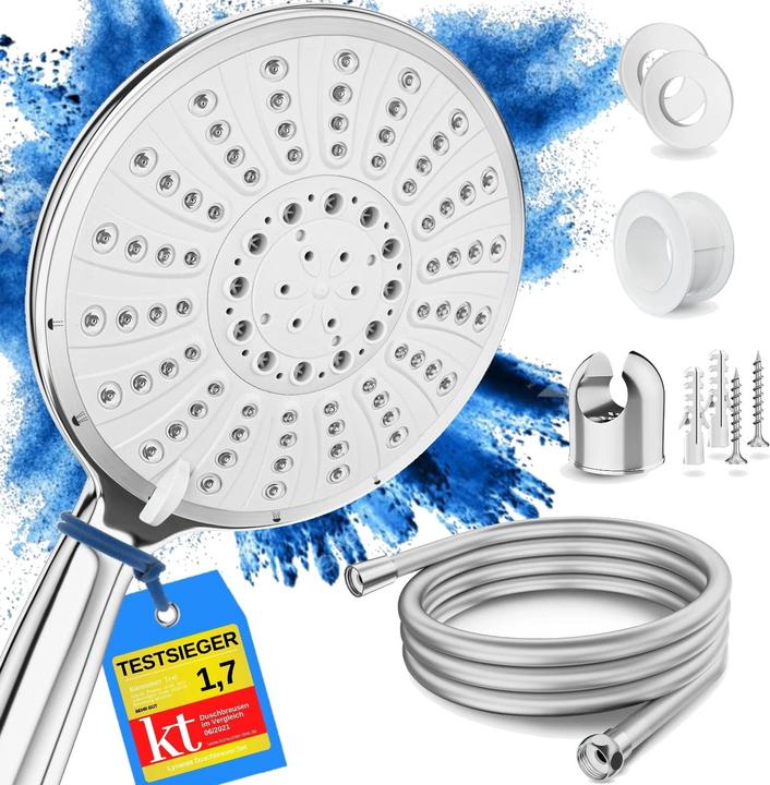 Actual product image Lyvanas Shower head with hose and holder (5 Beam types)