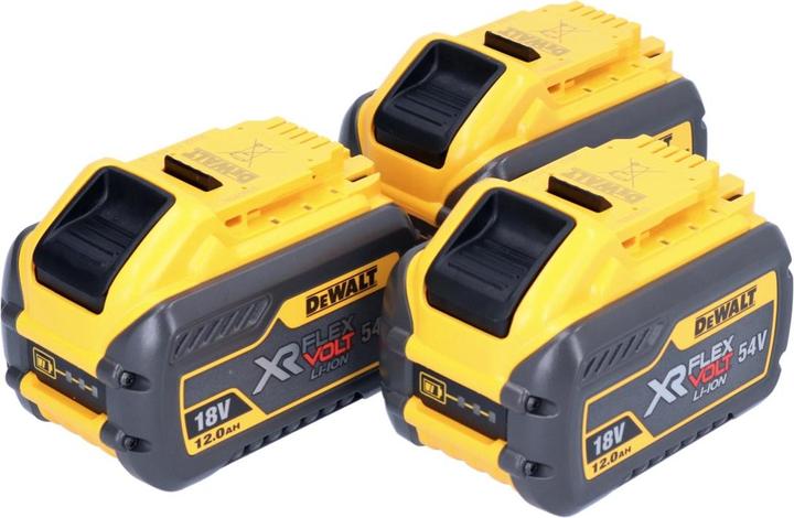 Actual product image DeWalt 3x DCB 548 battery 18 V / 54 V max. 12 Ah / 12000 mAh Li-Ion XR FLEXVOLT - with charge indicator (18 V)