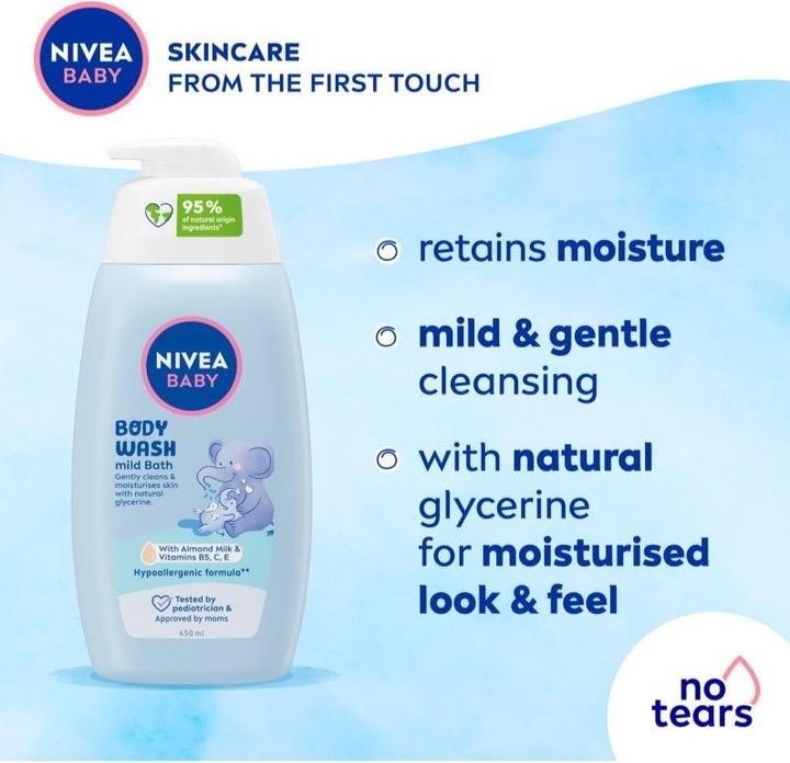 Image du produit NIVEA Gel douche pour un bain doux pour bébé (Body Wash) 450 ml