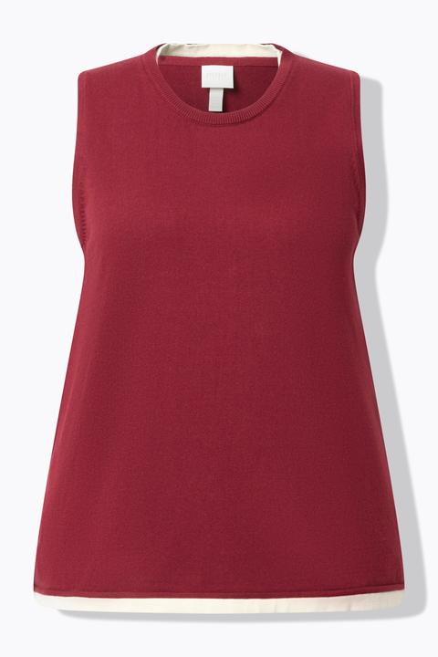 Produktbild Ulla Popken Stricktop, Rundhalsausschnitt, ärmellos (54)