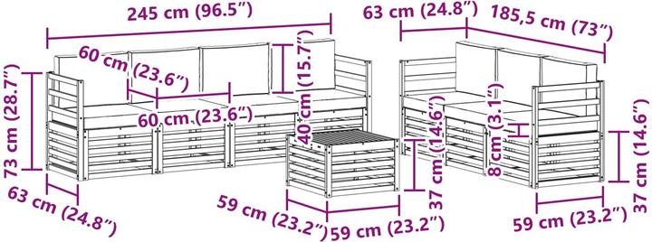 Produktbild vidaXL Outdoor-Sofa