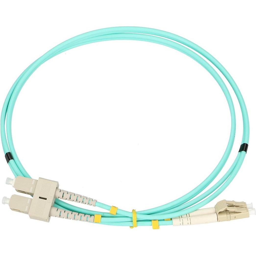 Extralink LC/UPC-SC/UPC Patchcord Wielomodowy, OM3, Duplex, 3mm, 1m (UTP, CAT6, 1 m), Netzwerkkabel