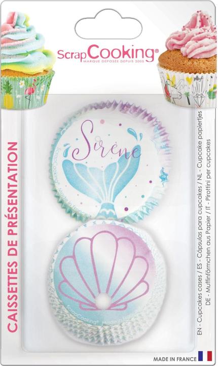 Produktbild ScrapCooking Förmchen 36 Stk. "Meerjungfrau" (7.50 cm)