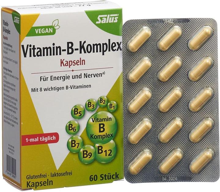 Actual product image Salus Vitamin B Complex Caps (60 Piece, Capsules, 52 g)