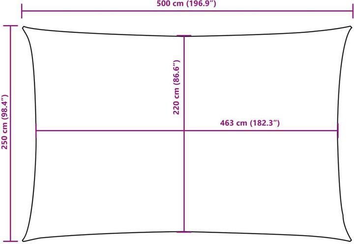Produktbild vidaXL Sonnensegel (250 x 500 cm)