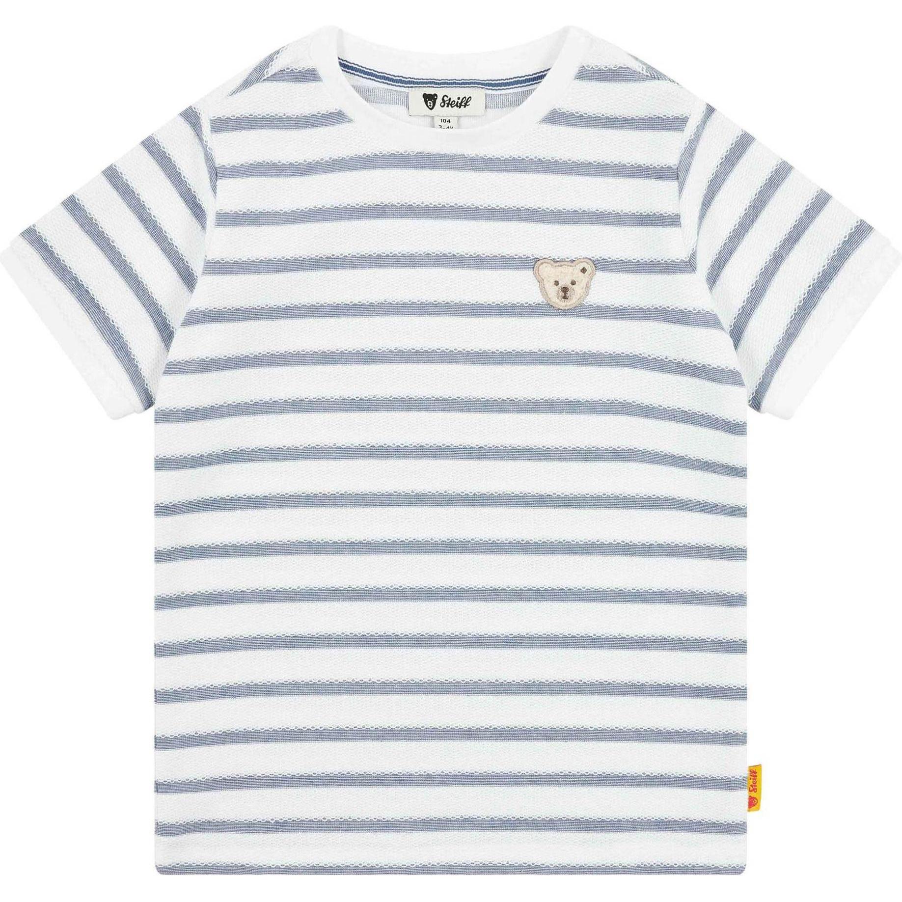 Steiff, Herren, Shirt, T-Shirt Casual Bequem sitzend, Weiss, (92)
