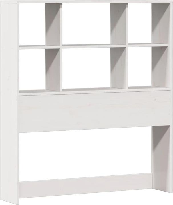 Produktbild vidaXL Massivholzbett Holzbett Bett mit Regal ohne Matratze 90x200cm Kiefernholz (90 x 200 cm)