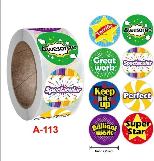 Actual product image MU Classic 500 self-adhesive sticker roll with motif lettering 3
