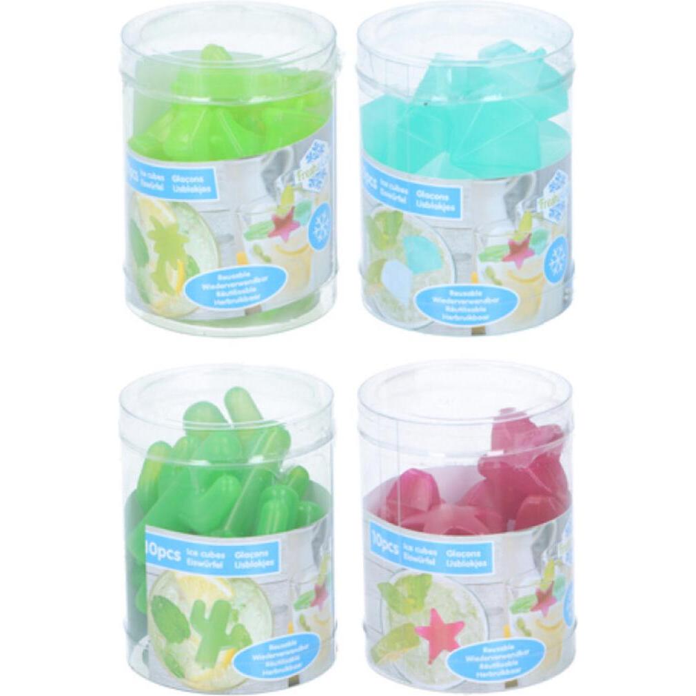 Fresh & Cold Ice cube reusable 10pcs, Bar Zubehör, Mehrfarbig