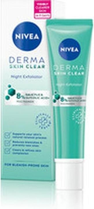NIVEA Night exfoliating skin peeling Derma Skin Clear (Night Exfoliator) 40 ml (Reinigungspeeling, 40 ml)