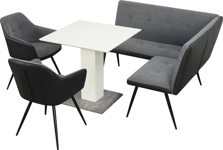 Actual product image HTI-Living Sitzgruppe Anthrazit/Grau/Weiss Joschka (MDF)