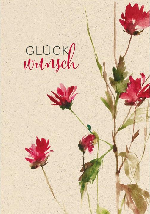 Birthday Card Flower 17.5 x 12.2 cm (1 pcs.)