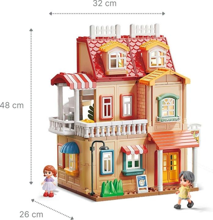 Image du produit Hermex Puppen Haus Spielhaus Möbel Spielzeug Stube Villa Residenz Schloss